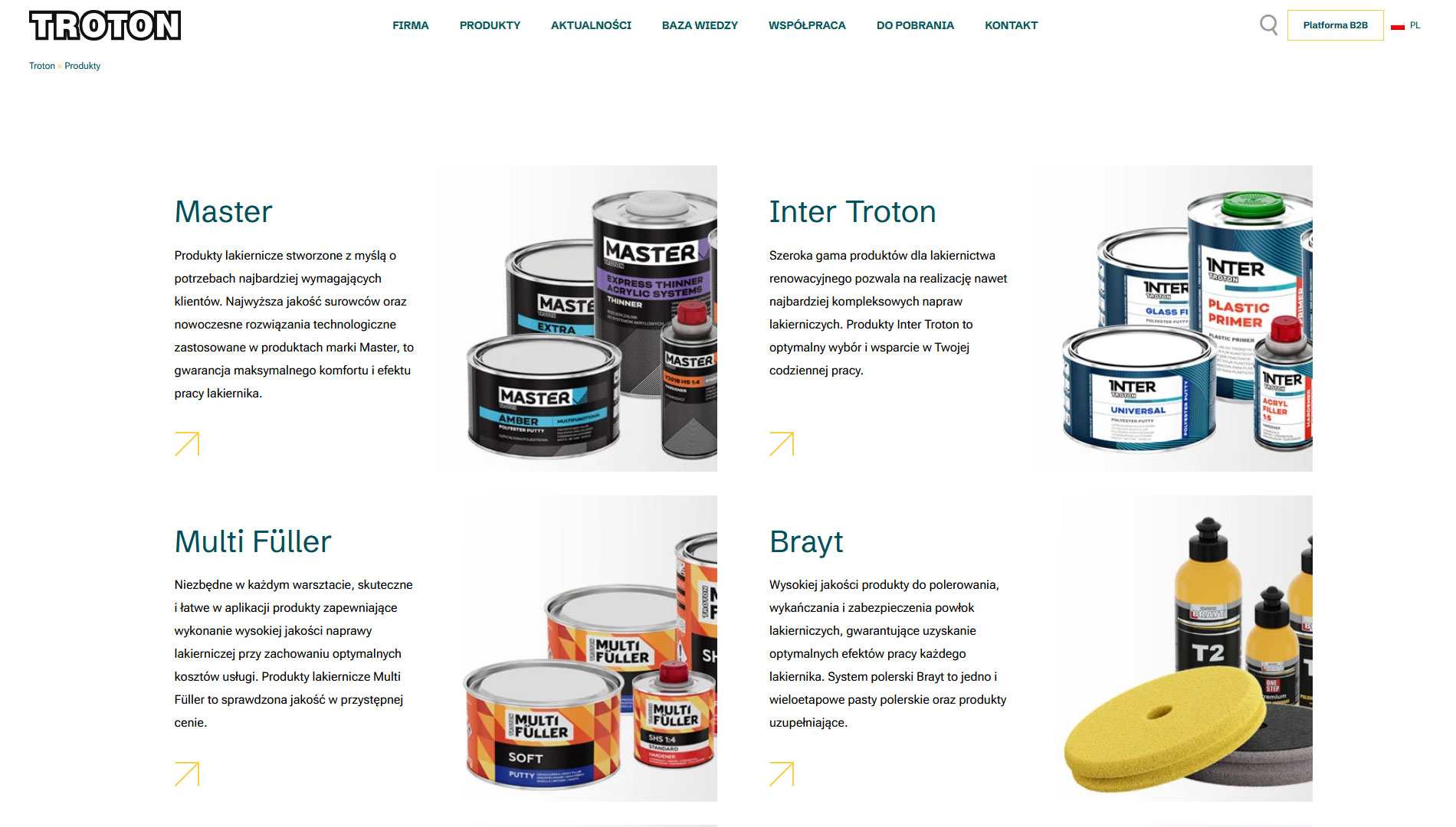 strona www dla producenta lakierow samochodowych