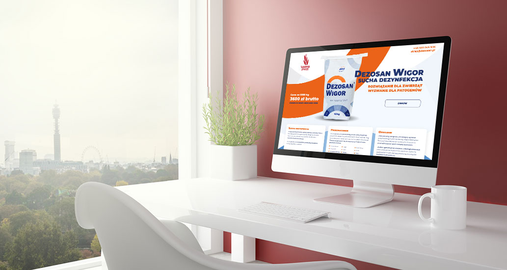 Landing page dla firmy Warmia Pasze