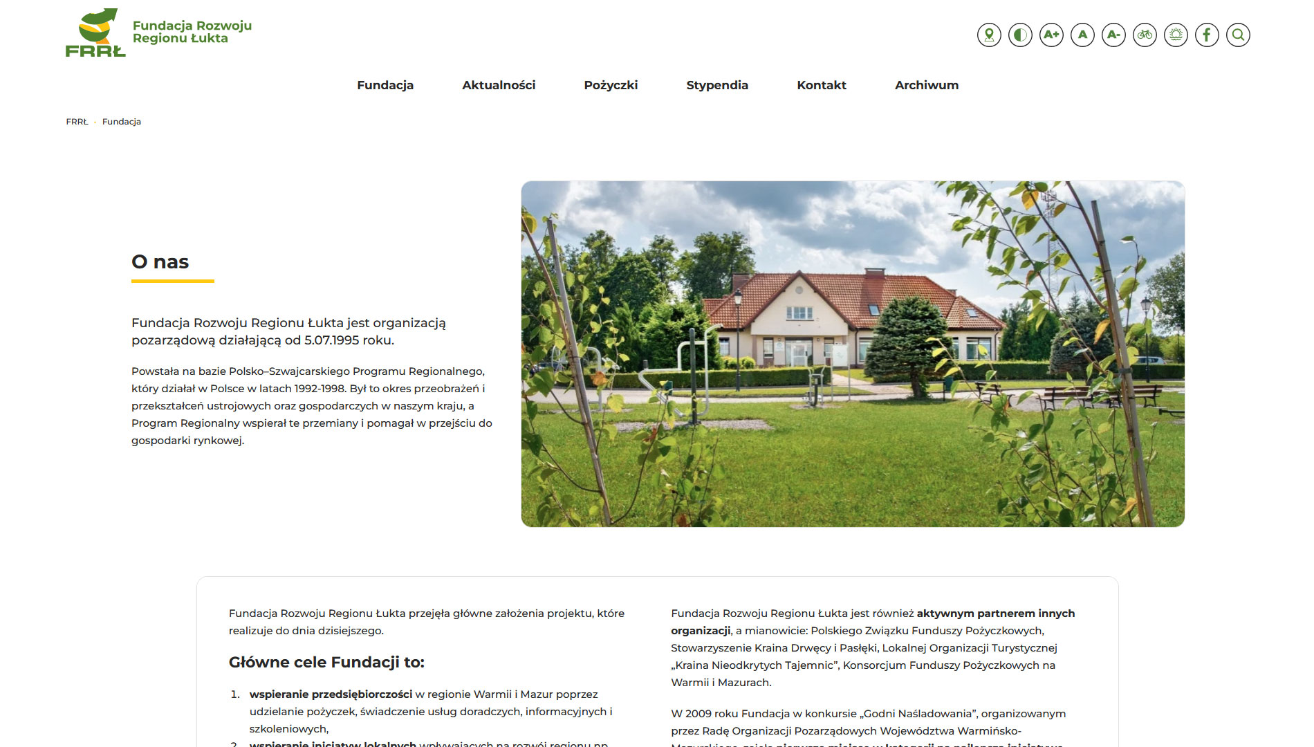 Strona internetowa FRRL Lukta