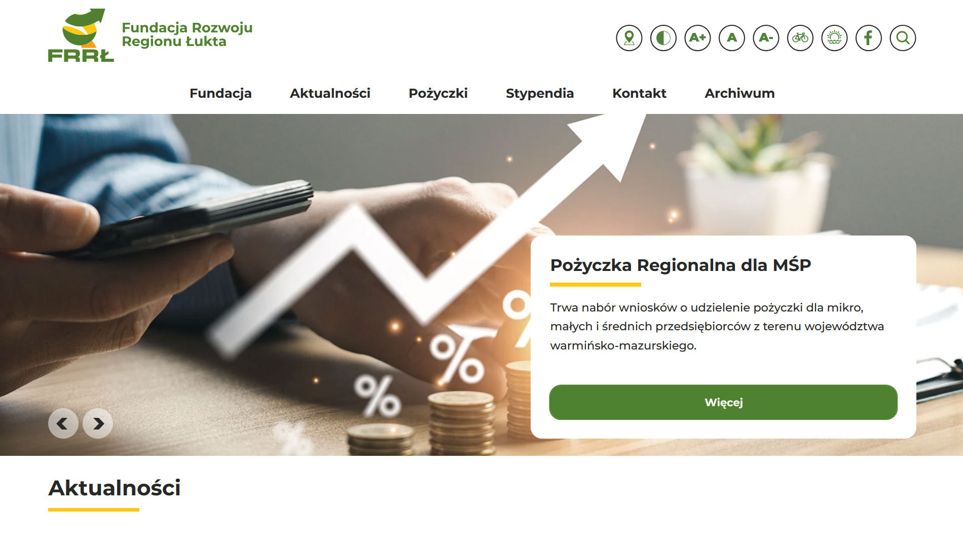 Strona internetowa fundajci