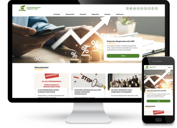 Strona internetowa dla fundacji FRRŁ