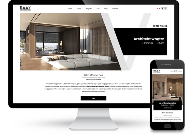 Strona www dla architekta wnętrz