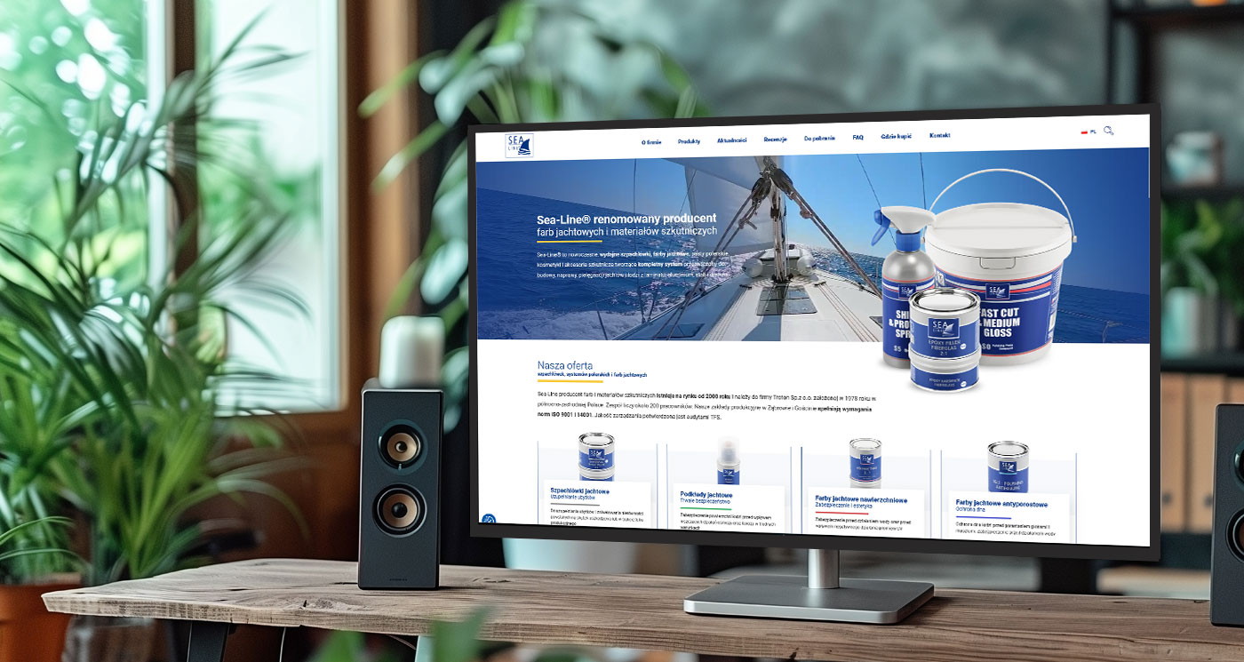 Strona internetowa dla producenta materiałów szkutniczych