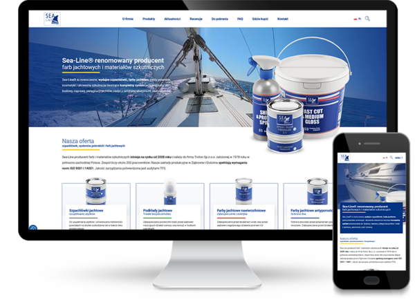 Strona internetowa dla producenta materiałów szkutniczych