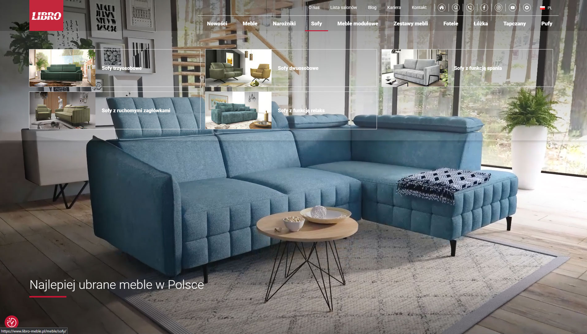 menu strony www Libro