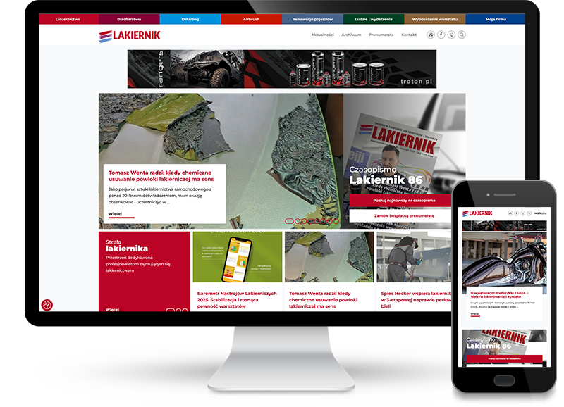 Strona www Lakiernik.com.pl